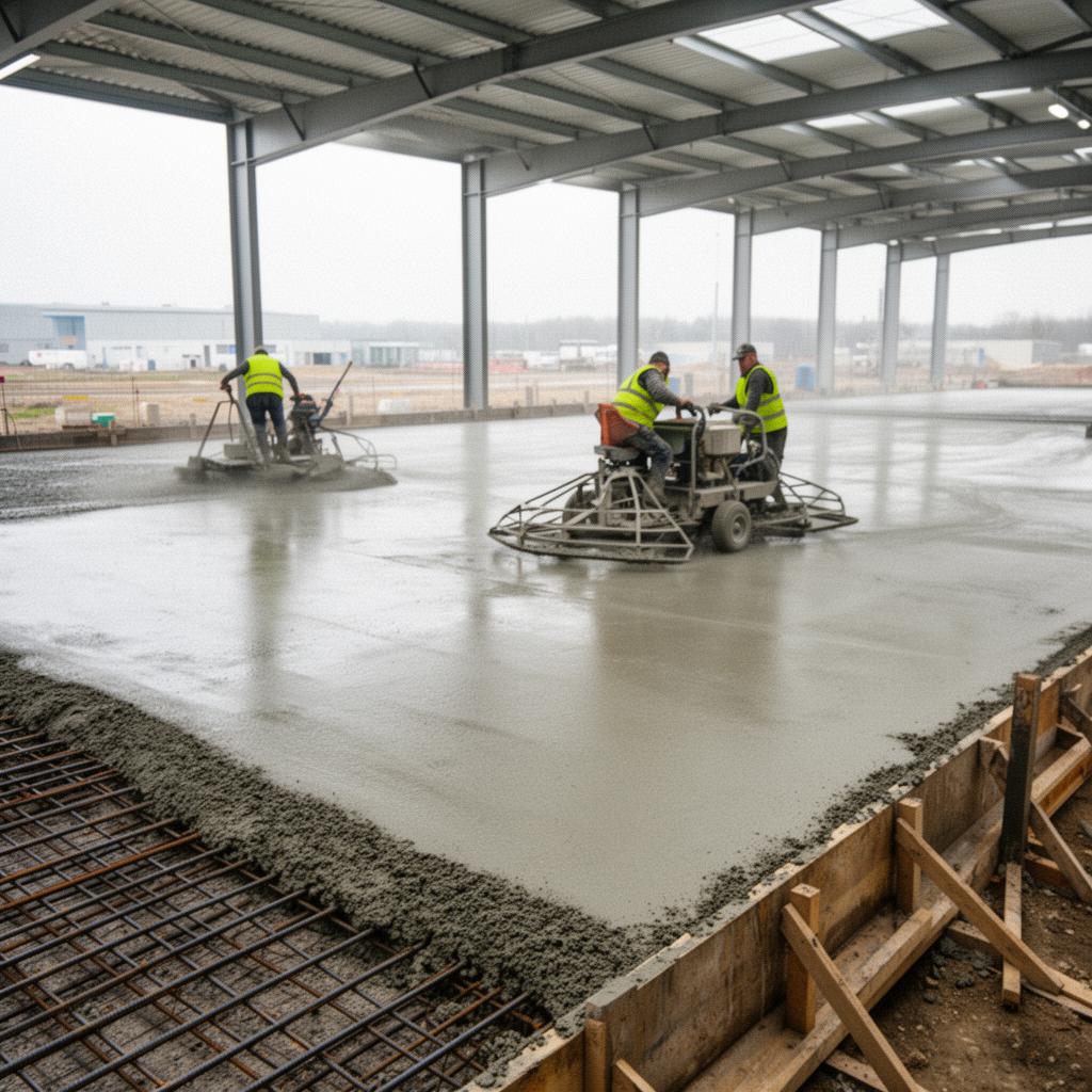 Industrial concrete slab